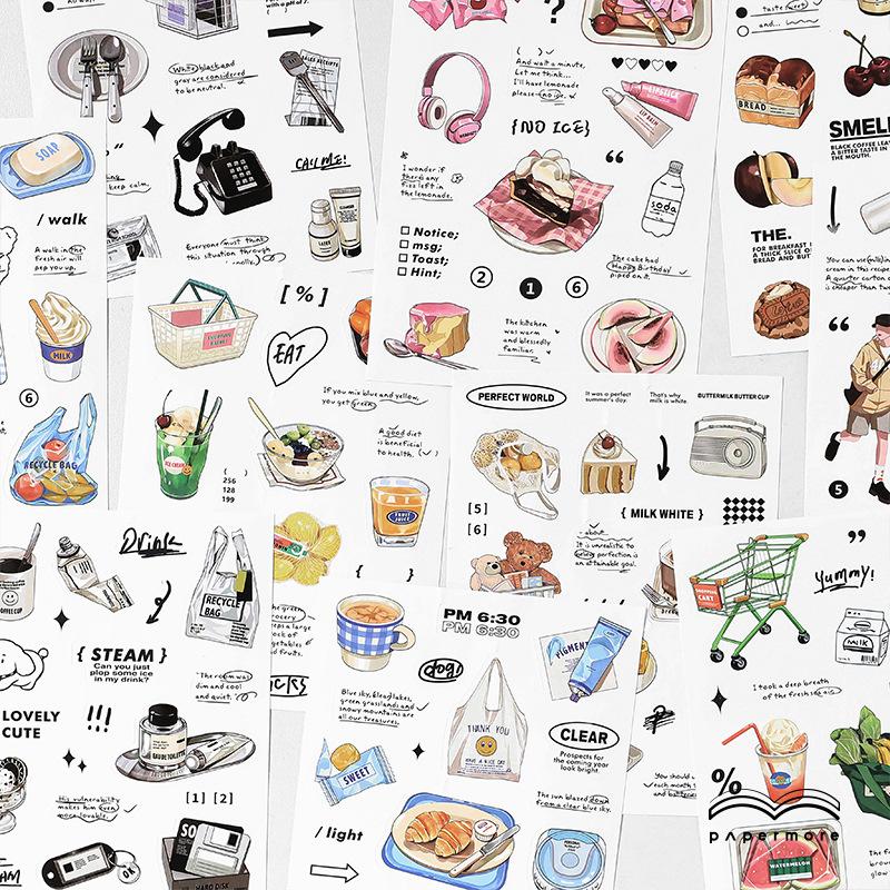 2 pcs/pack Kawaii Cartoon Flat sticker hand made DIY Diary Album Scrapbooking material Junk Journal Craft Supplies