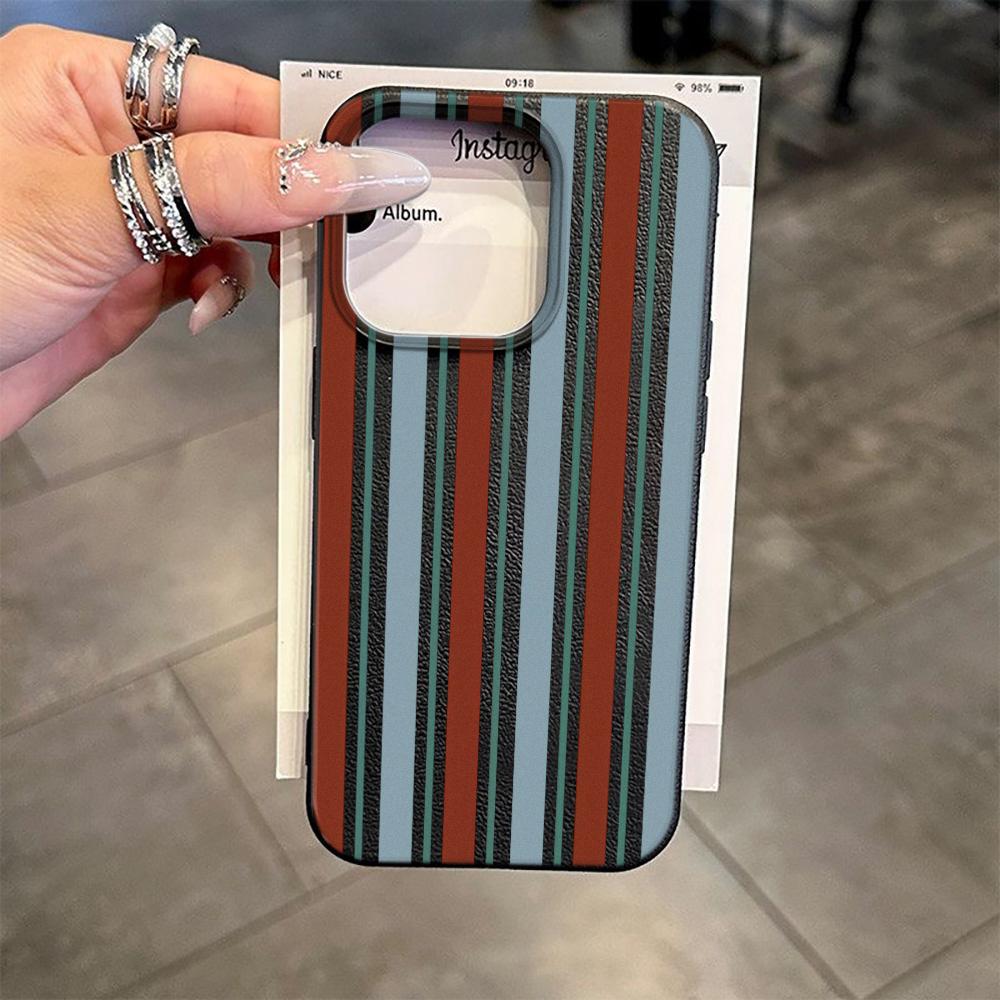 Чехол со полосками для iPhone 11 Чехол для iPhone 17 15 13 12 14 16 Pro Max Plus 17 Air Мягкий силиконовый Ударопрочный Защитный от падения Чехол