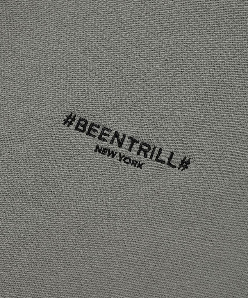 BEENTRILL NEWYORK Hashtag Logo Wide Fit Sweatpants (Warm Grey)