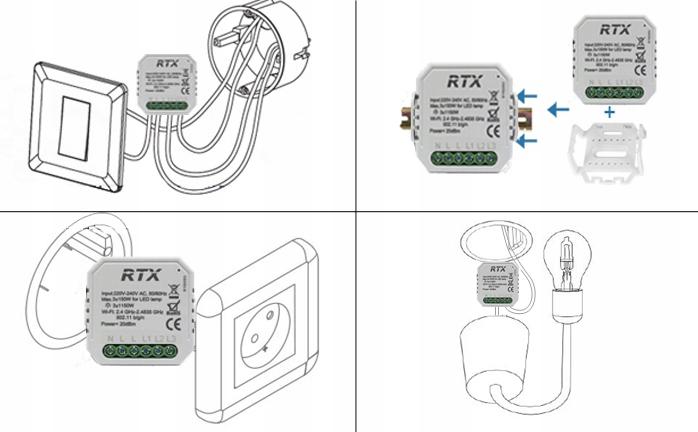 Controller Relay Switch 3 Circuits TUYA ZigBee