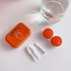 Cute Contact Lens Case Portable Portable Double Box with Tools Bear Print Lens Holder Easy to Carry Spill-proof Lens Storage for Daily Use Travel