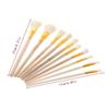 Round Hog Hair 10pcs Wool Bristle Artist Paint Brushes Watercolor Painting Acrylic Oil Painting