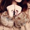 For Wool Coat & Jackets Warm Furry Wristbands Furry Wrist Cuff Arm Warmer Faux Fur Wrist Cuffs