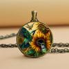 Fashion Hummingbird Necklace Pendant Jewelry Hummingbird Sunflower Butterfly Silver Pendant Chain