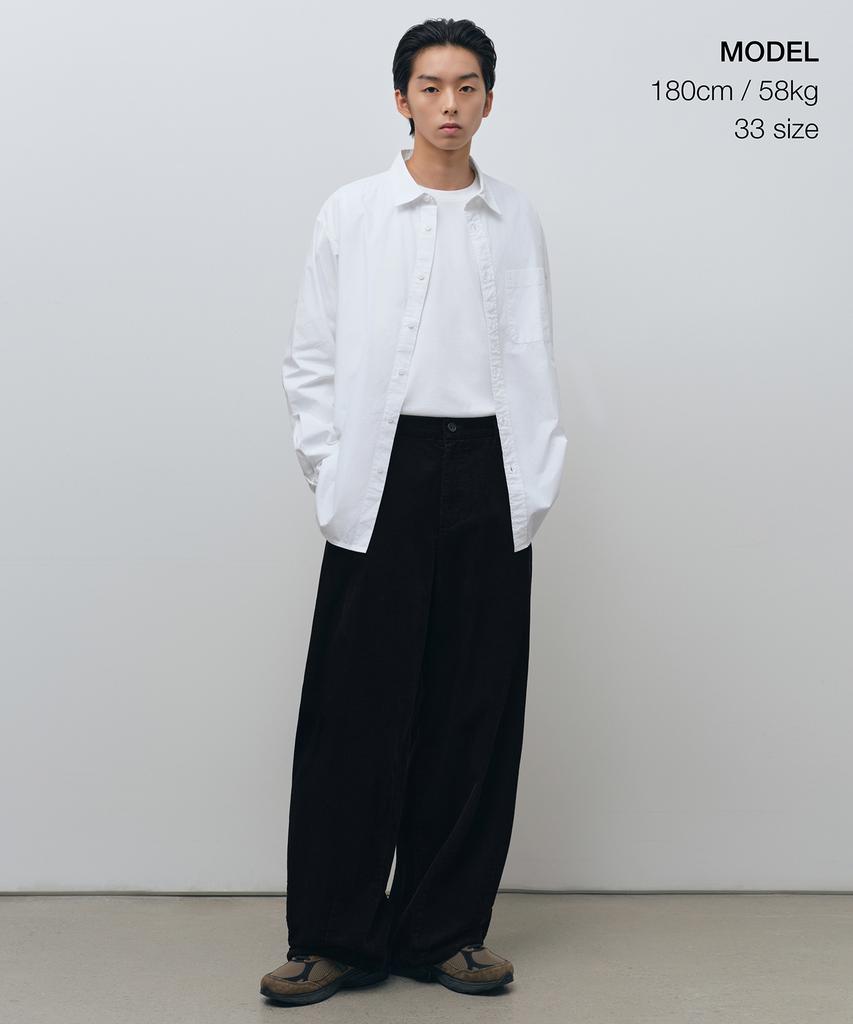 MUSINSA STANDARD 8W Corduroy Balloon Pants [Black]