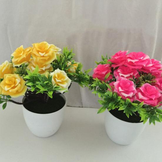 1 шт. искусственный цветок в горшке для сцены, сада, свадьбы, дома, вечерние украшения, реквизит
