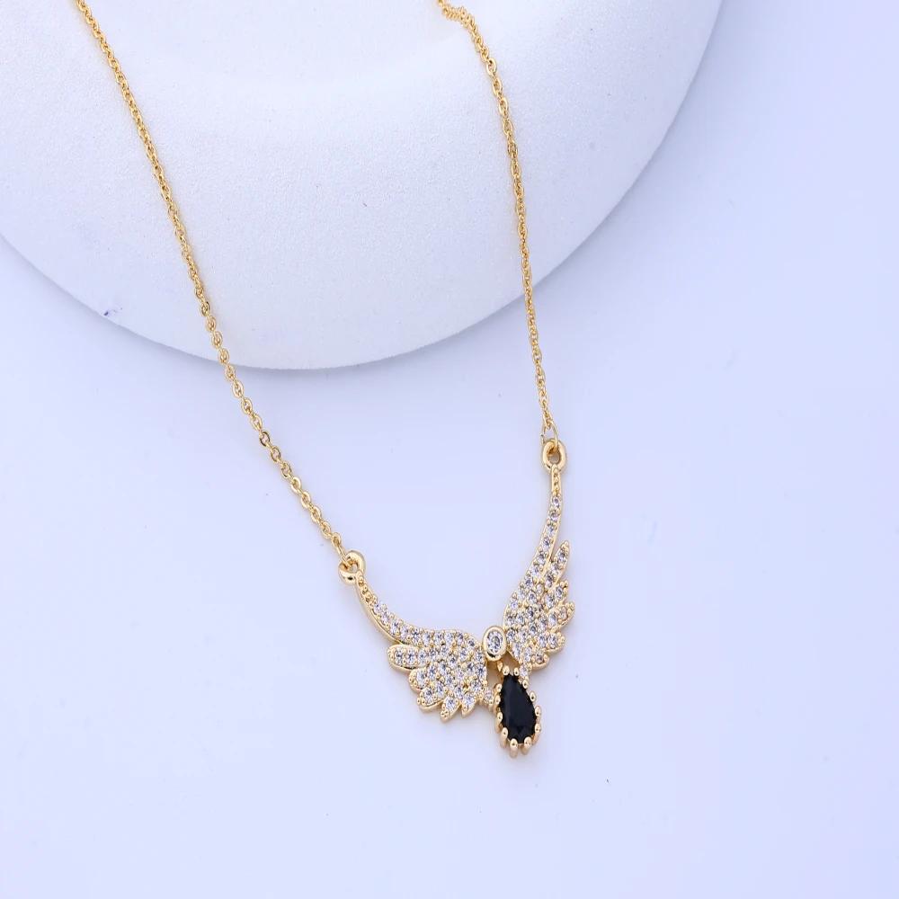 Женское ожерелье, легкая роскошь, нишевый лунный камень, крылья ангела, крылья, инс, ветер интернет-знаменитость, та же цепочка для ключиц