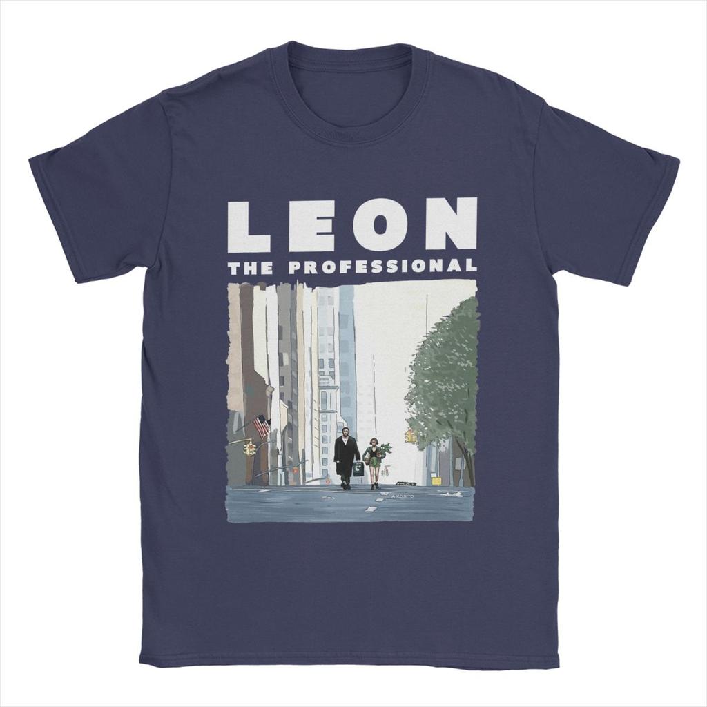 Футболки Leon The Professional для мужчин, забавные футболки из 100% хлопка с круглым вырезом и коротким рукавом, одежда больших размеров