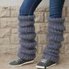 1 Pair Winter Calf Socks Cozy Thick Knitted Solid Color Anti-slip Warm Pile Socks Leg Warmers JK Boots Stocking Lolita Boot Covers Foot Warming Covers