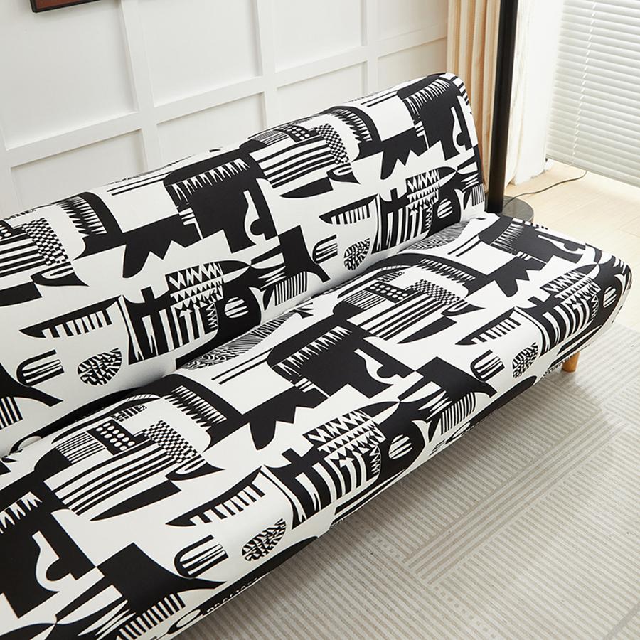 High Quality Printed Pattern Dustproof Sofa Bed Cover Stretch Futon Slipcover For Living Room New Style Home Decoration