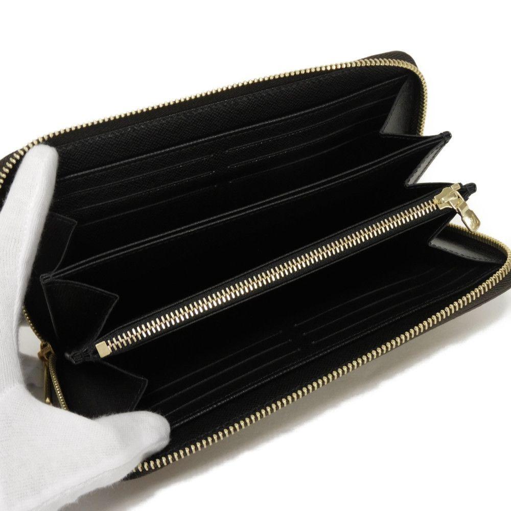 Used 12564 Zippy Wallet M82444 7940 New Model Black Zip Around RFID Excellent Condition Monogram Reverse Brown Unisex