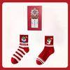 Две пары подарочных носков, Год Змеи, Год рождения, Большие красные новогодние носки, Женский стиль колледжа, Женские средние хлопковые носки,