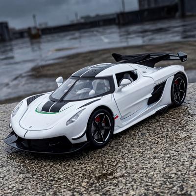 1:22 KSNG Jesko Литой Модель Гоночного Автомобиля Спортивная Машинка Модель Симуляция Звука и Света Игрушки Подарок Настольные Украшения