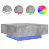 VidaXL Coffee Table with LED Lights, Side Table, End Table, Living Room Furniture, Modern, Concrete Grey 836591