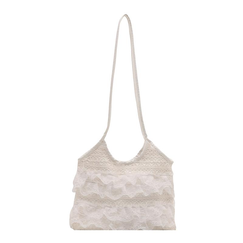 2025 летняя сумка для отдыха и отпуска из кружевной сетки, подмышечная сумка через плечо, большая вместимость, женская сумка