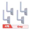 4pcs Multifunctional L-shaped Non Perforated Strong Hooks,clothes and Hats Storage Rack,toilet Paper Hooks,bathroom Towel Hooks