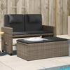VidaXL Inclinable Garden Bench with Cushions, Patio Seat, Terrace Chair, Backyard Park Furniture Balcony 365819