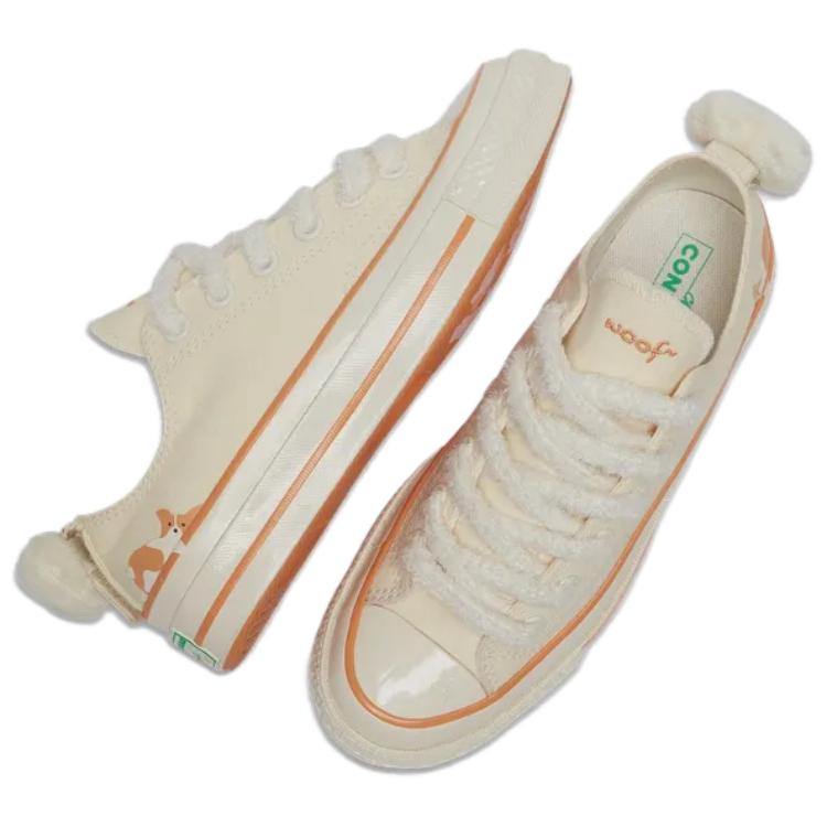 Converse Chuck 70 Low Pet Pack - кроссовки унисекс для собак кремово-светло-желтые A11614C