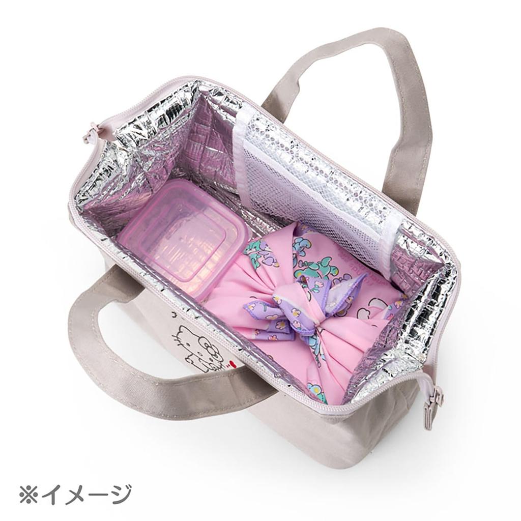 Sanrio Изолированная сумка для ланча с проволочным каркасом Cinnamoroll, ланч-бокс с боковыми вставками, сумка-тоут для ланча 298409