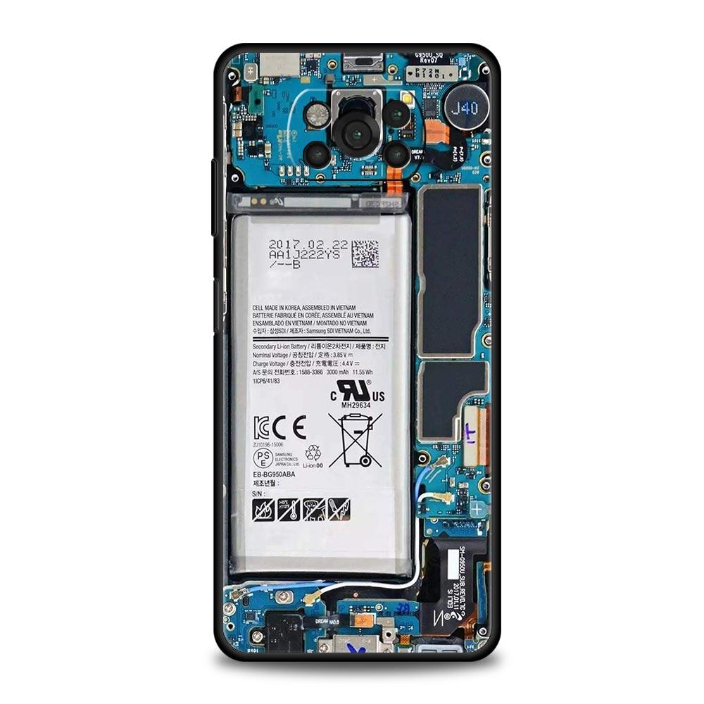 Чехол для телефона с рисунком печатной платы для Xiaomi Poco F7 F6 F5 F4 F3 X6 X5 X4 X3 NFC F7 Ultra M4 C51 C55 GT 5G Мягкий чехол из ТПУ