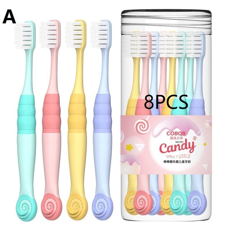 8 шт. зубная щетка с мягкой щетиной, скребок для языка 2 в 1, очиститель, очень мягкий, портативный инструмент для чистки зубов для взрослых, для путешествий