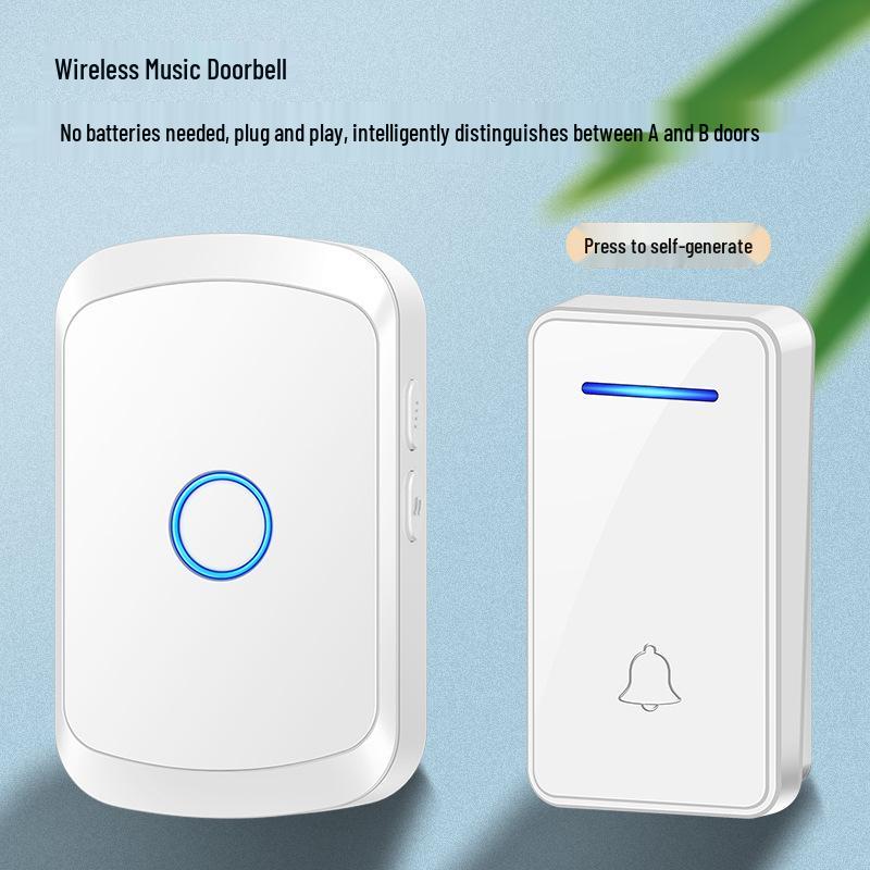 Smart Wireless Battery-Free Waterproof Doorbell for Long-Distance Use
