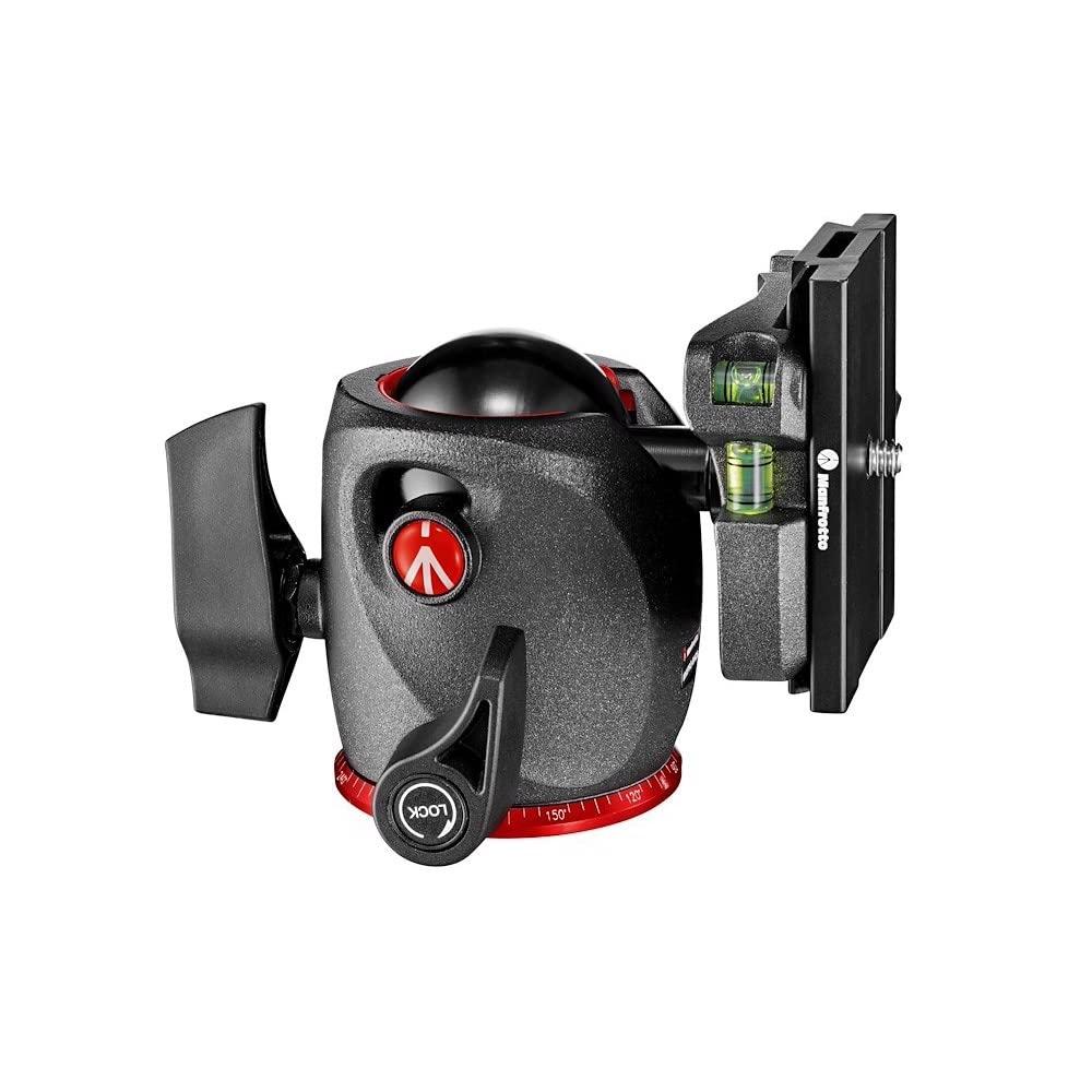Manfrotto Ball Head X-PRO with Quick Release Plate Q6 Arca-Swiss Plate Compatible MHXPRO-BHQ6 BlackWhite
