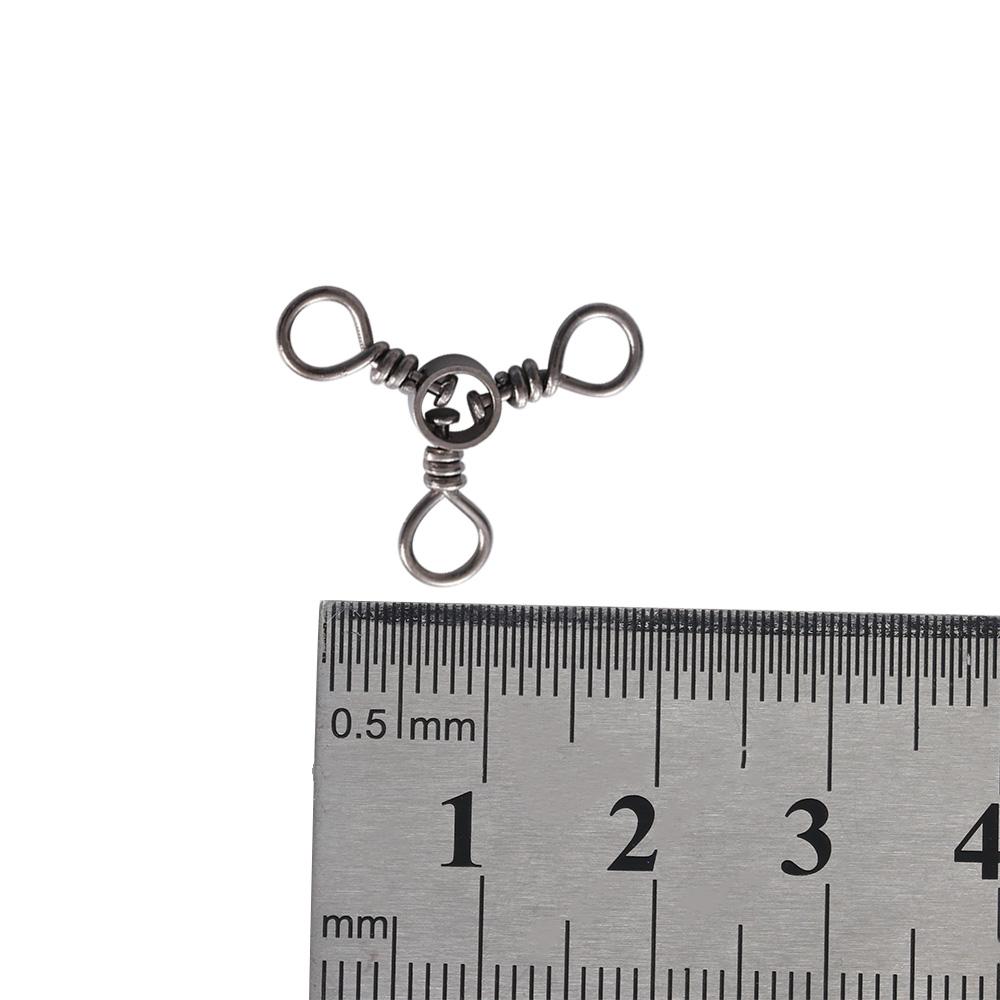 Рыболовные крючки Nickel Swivel Hook Трехсторонний вертлюг Рыболовные вертлюги Тройничные вертлюги Рыболовный соединитель