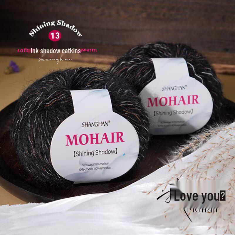 Шарф-градиент из мохера и шелка & Набор для вязания своими руками для свитера, пальто, шапки, шали