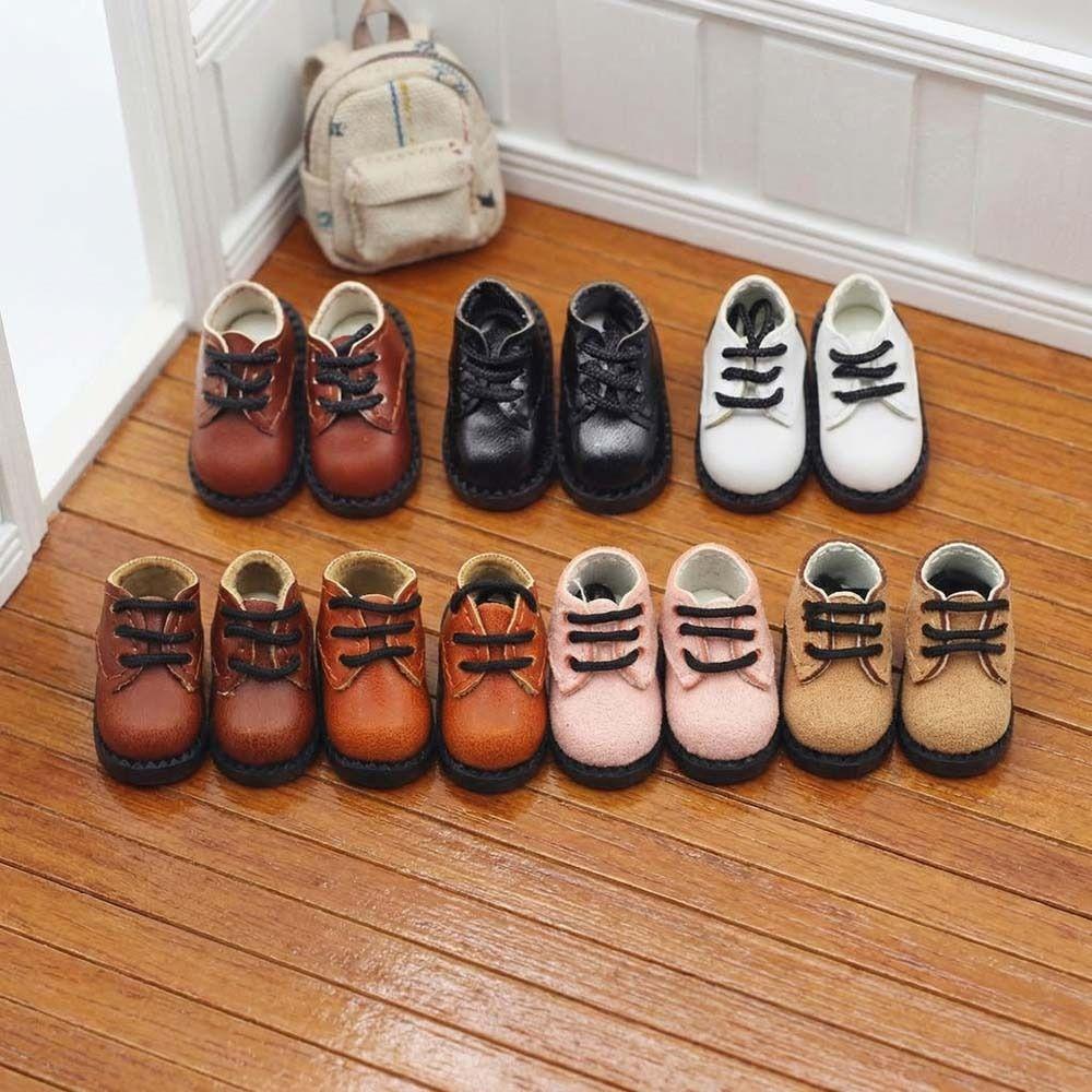 1Pair PU Leather 1/12 Bjd Doll Shoes Shoes Doll BJD Doll PU Shoes Doll PU Leather Shoes  ob11 Doll