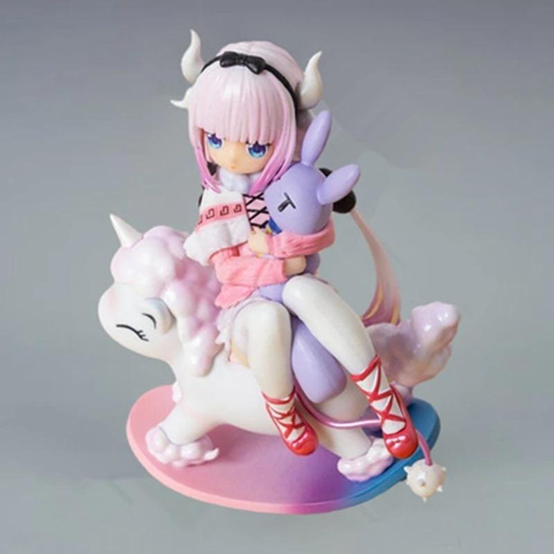 14CM Cute Kobayashi Kanna Kamui Anime Miss Kobayashi's Dragon Maid Trojan Horse Action Figure PVC KannaKamui Model Toy Gift