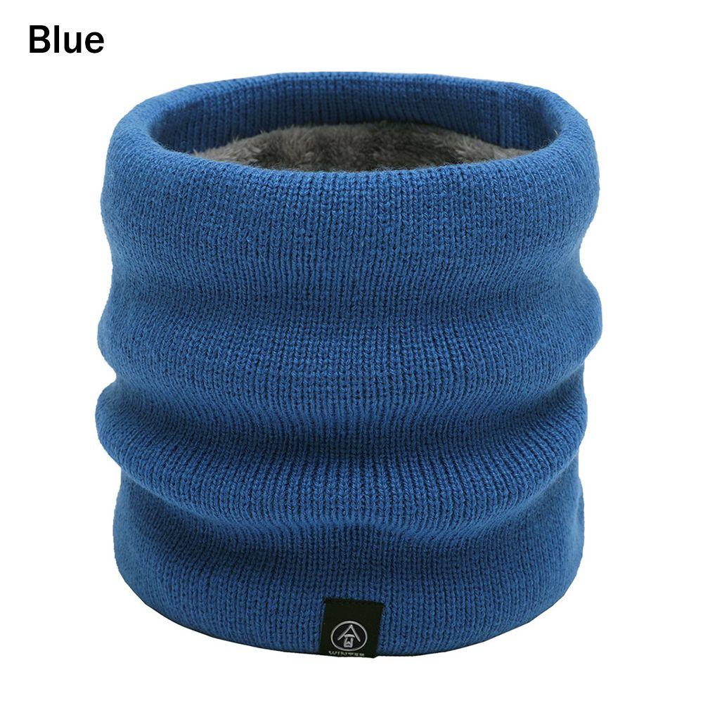 Thick Collar Scarf Fleece Lined Knitted Scarf Circle Loop Scarves Winter Neck Gaiter Neck Warmer