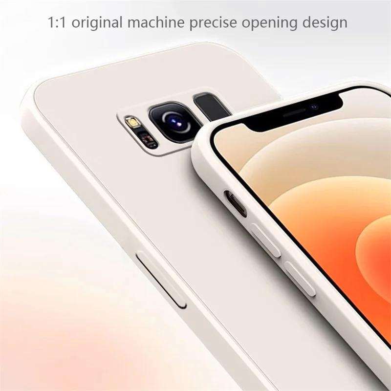 Для Samsung Galaxy S8 S9 S10 Plus S20 FE S21 S22 S23 S24 S25 Plus Ultra Чехол Мягкий Роскошный Официальный Жидкий Силикон Чехол для Телефона