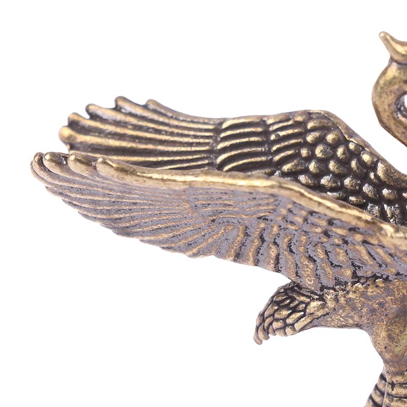 1 шт. антикварная латунная статуя орла-журавля, маленькие украшения, винтажные латунные фигурки животных, поделки, стол, домашний декор, аксессуары, подарки