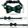 Cat Collars with Bell & Cute Bowtie Adjustable Plaid Polyester Collars for Cats, Kittens & Small Dogs Pet Safety Collar Pet Accessory