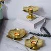 Изысканный подсвечник в виде цветка лотоса, устойчивый к ржавчине, настольная чашка для свечи, для гостиной