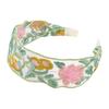 Mesh Yarn Wide Headband Retro Embroidery Flower Pattern Hair Hoop Soft Elastic Headband Hair Accessory