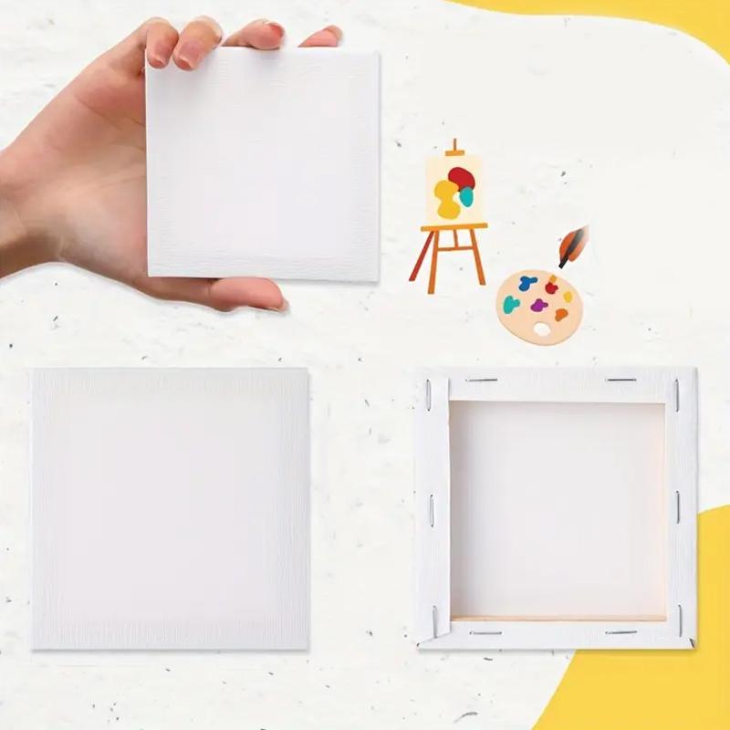 1 шт. Мини-холст панели художественные принадлежности хлопок пустой подходит для гуаши пустой квадратный холст художника галерея несколько размеров доступны