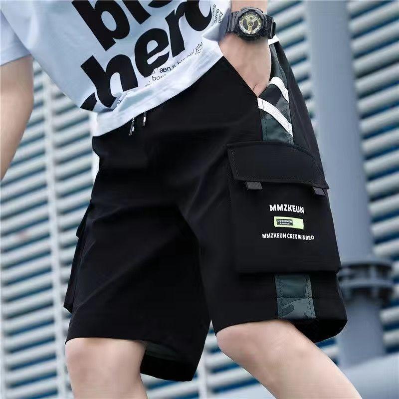 Летние мужские свободные шорты-карго, мужские повседневные широкие шорты, модные шорты Five Point, спортивные штаны больших размеров