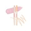 Sugar Twinkle Duo Eye Shadow Stick 007 Pink Linen 4ml Dual-Ended Shimmer Matte Eyeshadow, Creamy Blendable Formula, Sheer Buildable Color,