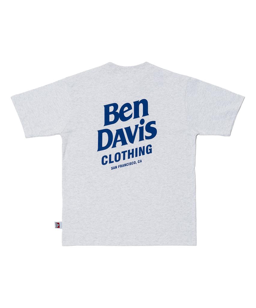 BEN DAVIS White Label Футболка с флоковым логотипом Угольный