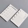 In-Stock A8 M5 Planner Refillable Loose-Leaf Inner Pages: Grid, Blank, Vertical Line, Weekly Plan, One Page Per Day, Punch-In Style.