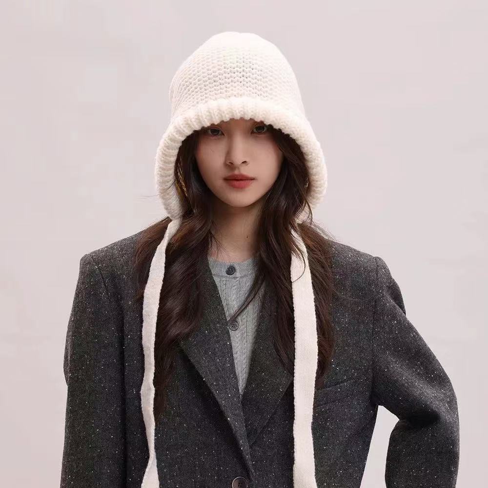 Зимняя балаклава шапка женский шарф интегрированная вязаная шапка мода высокий класс чувство сумка шляпа двойного назначения аксессуары