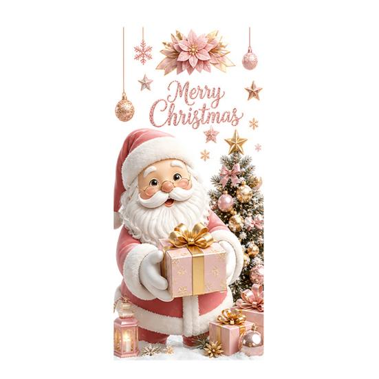 Decorative Stickers for Store Christmas Window Clings, Cute Snowman Santa Penguin Reindeer Durable Sunproof Glass Decal Glass, Reusable Holiday Static