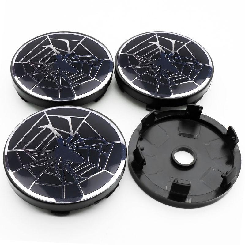 2026 Hot 4PCS 56mm 60mm Unversal Spider Web Badge Emblem Stickers Car Wheel Hub Center Caps Rim Cover d BMW Tesla Mazda Honda VW CVA8 F35