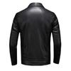 Men's Motorcycle Leather Jacket Large Size Pocket Black Zipper Lapel Slim Fit Male Spring and Autumn High Quality PU Coat