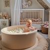 Foam playground with hill and pool, micro beige + 100 balls: pearl, light pink, old gold