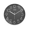 Plastic Analog Wall Clock, Quartz Movement, Silent Sweep, Modern Embossed, Easy-to-Read Time Indicator (30 Cm X 30 Cm, Grey)