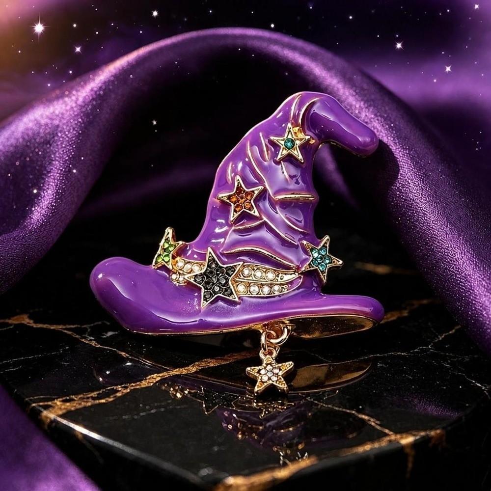 Creative Witch Hat Pin Vintage Clothing Accessory New Halloween Brooch Halloween Party