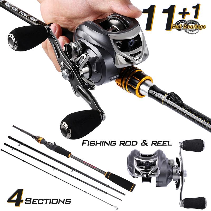 Катушка для удочки и сумка, дорожные удочки, 11 + 1 BB, катушка для ловли наживки, пресноводный окунь, ловля карпа